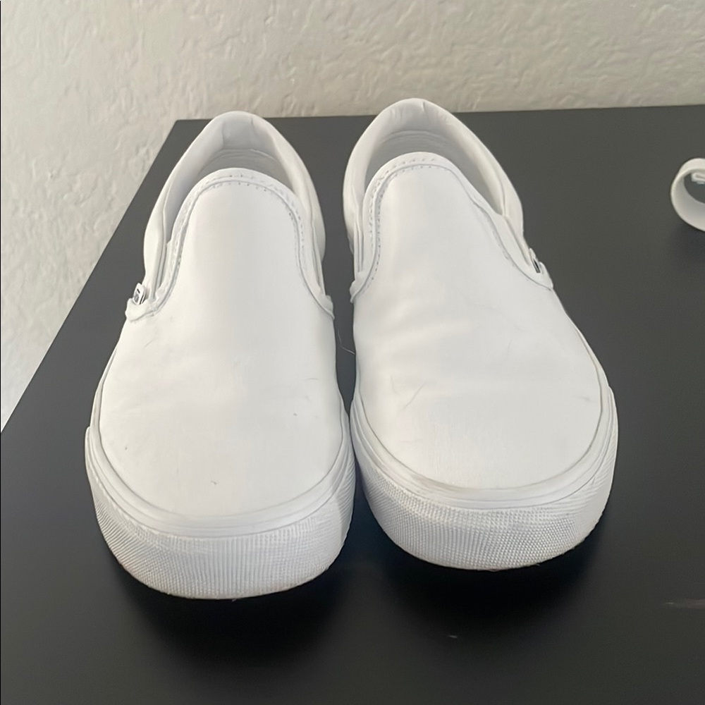 Classic White Vans Slip-On Shoes